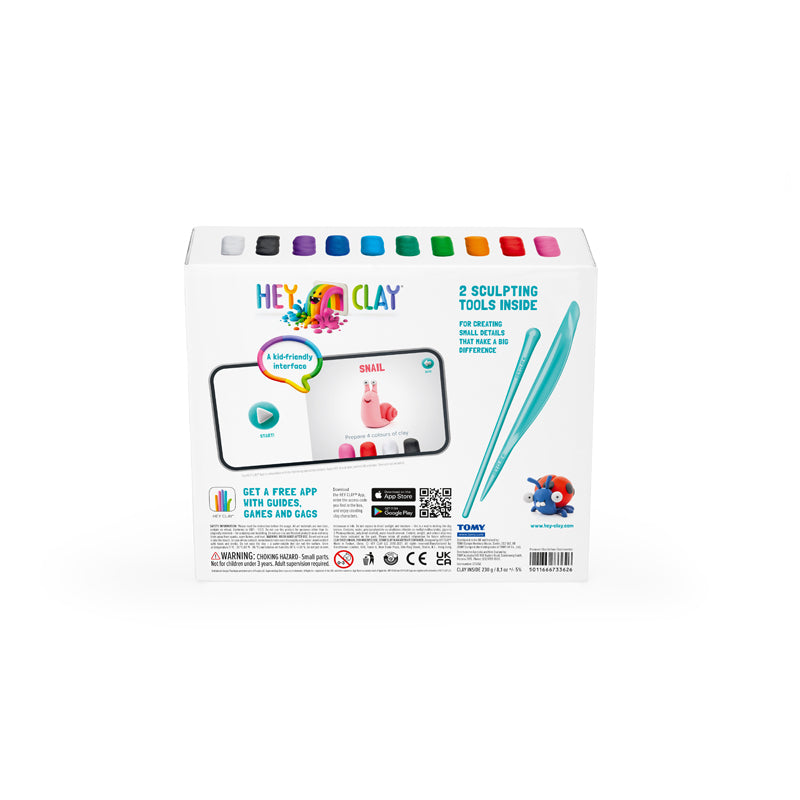 HEY CLAY Bugs Modelling Set - sold by Say It Baby Gifts. with free app. Unlike other types of modelling clay, HEY CLAY leaves no traces and doesn’t stain hands or clothes. It is fully compliant with CE and ASTM safety standards, non-toxic, eco-friendly and safe for children.