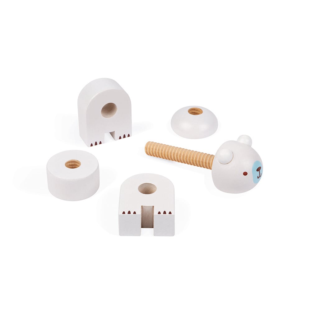 Janod I Am Learning To Use A Screw - Artic Set - This fab Artic wooden playset by Janod is great toy that will help foster dexterity. Janod. Say It Baby Gifts. Suitable for age18 months and over
