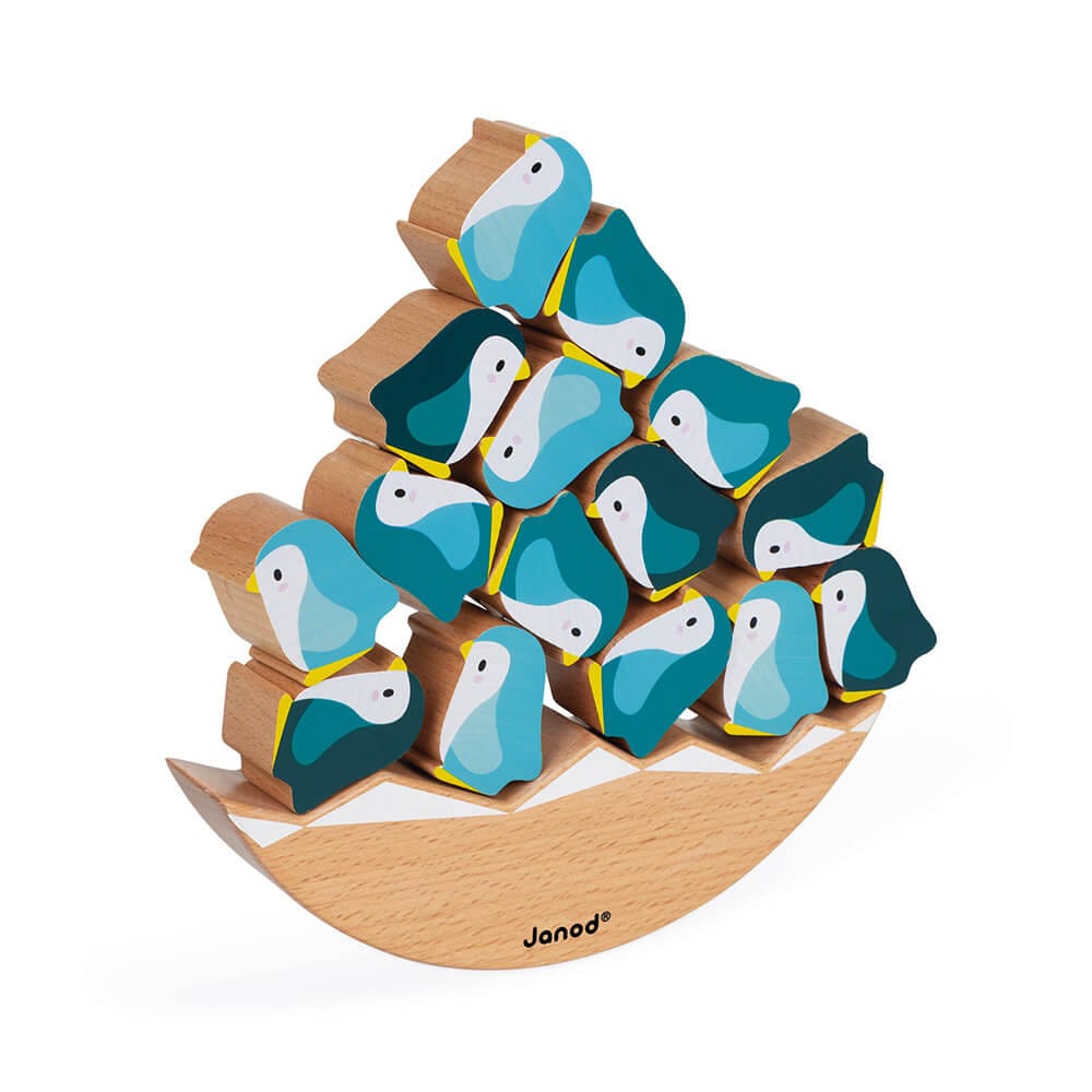This fab Janod WWF Penguin See-Saw Game is a wonderful wooden learning toy with 15 sweet penguin pieces that little one's can balance on top of a wooden iceberg!