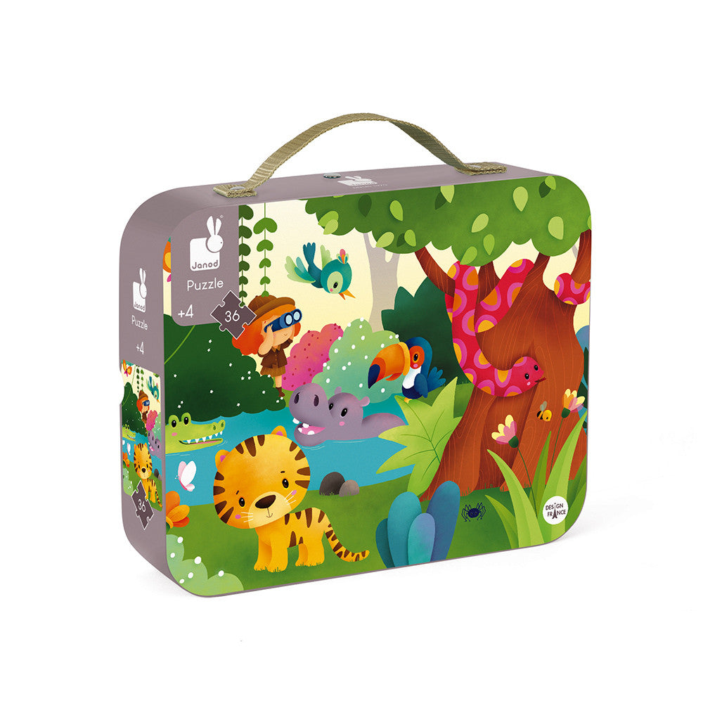 Janod Boxed Panoramic Puzzle Jungle 36pcs - Say It Baby 