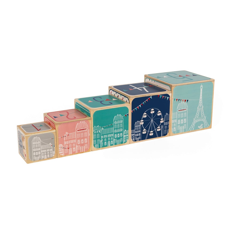 These gorgeous Sophie La Girafe Wooden Stacking Blocks comprise of 5 nesting wooden blocks that will encourage children to develop coordination and sense of observation.