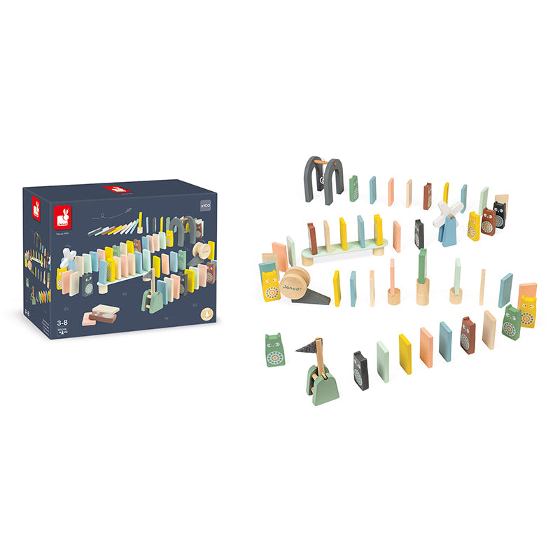 This wooden domino game is ideal for developing your child's dexterity and patience while having fun!