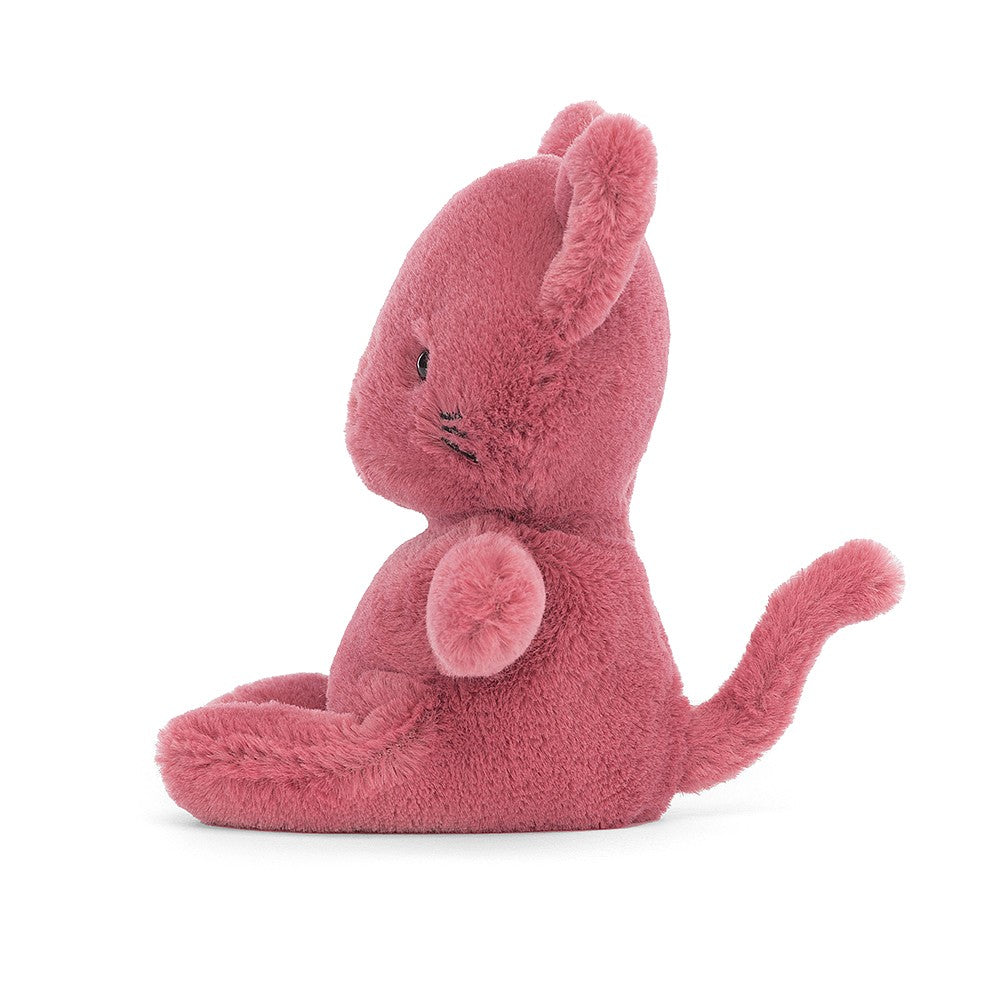 Jellycat Sweetsicle Cat - this little cat has scrumptious strawberry fur, neat fuzzy ears and waggly paws and the cutest little tail! Sold by Say It Baby Gifts