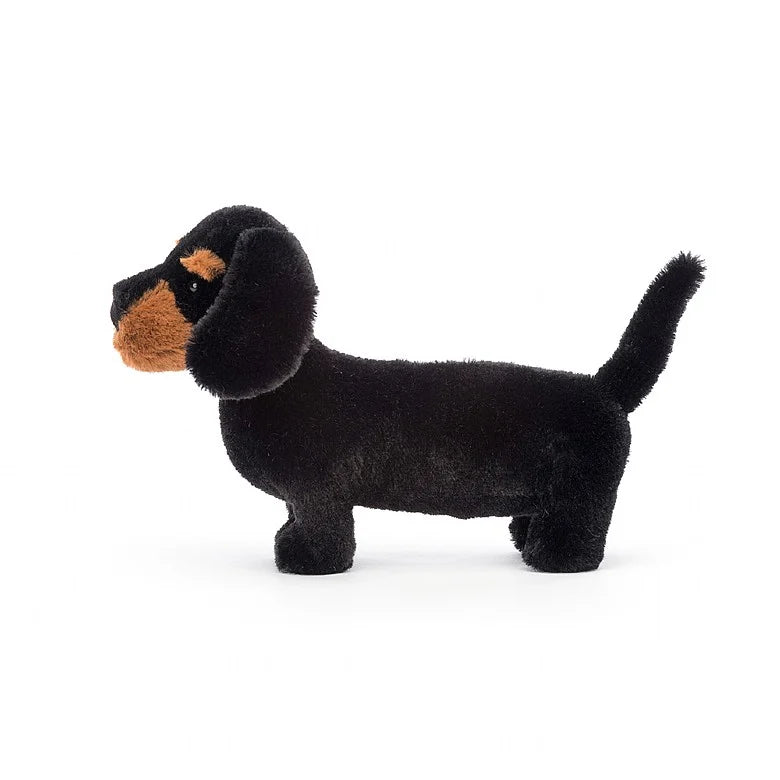 Meet Freddie the Sausage dog - a sassy little Dachshund! Sold by Say It Baby Gifts
