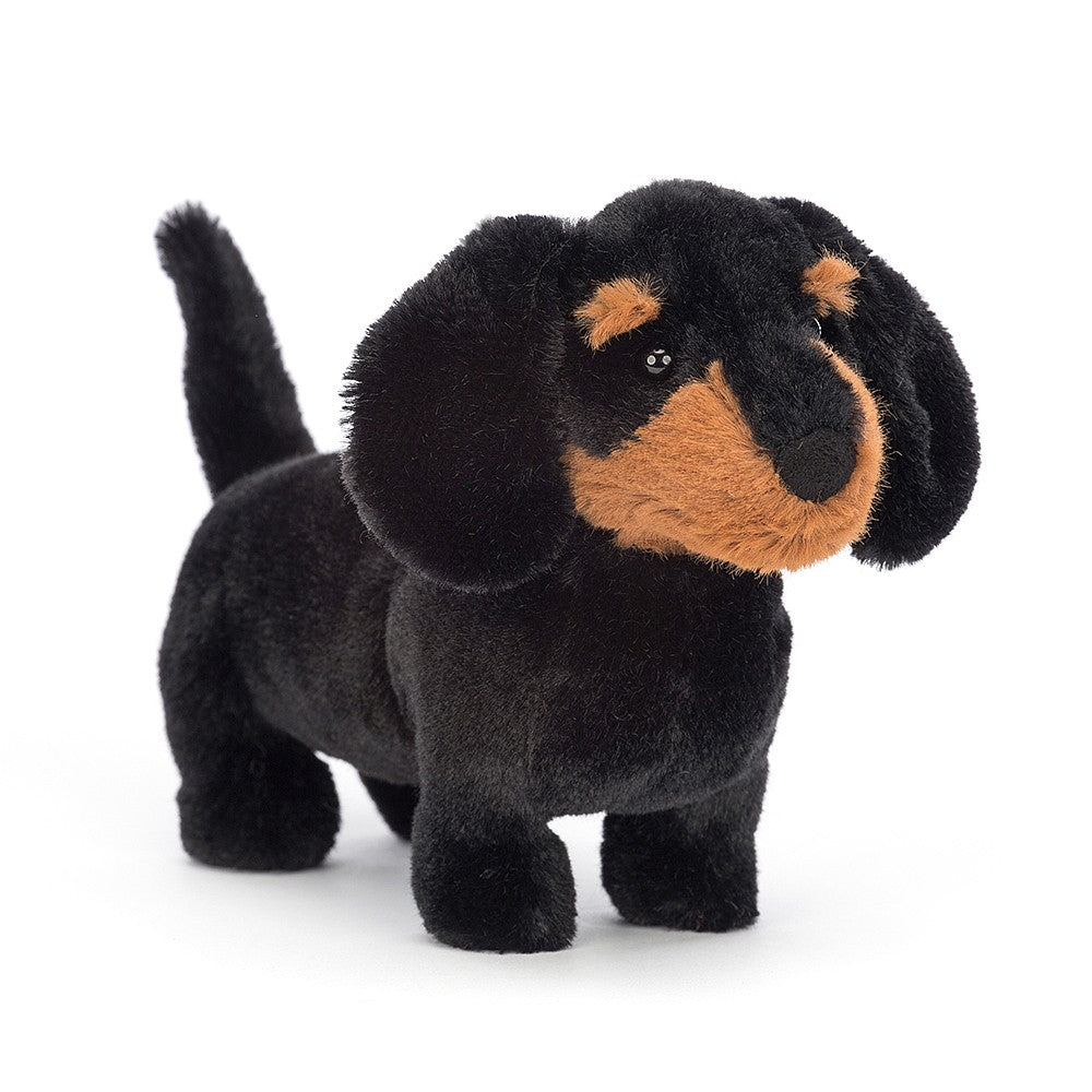 Meet Freddie the Sausage dog - a sassy little Dachshund! Sold by Say It Baby Gifts