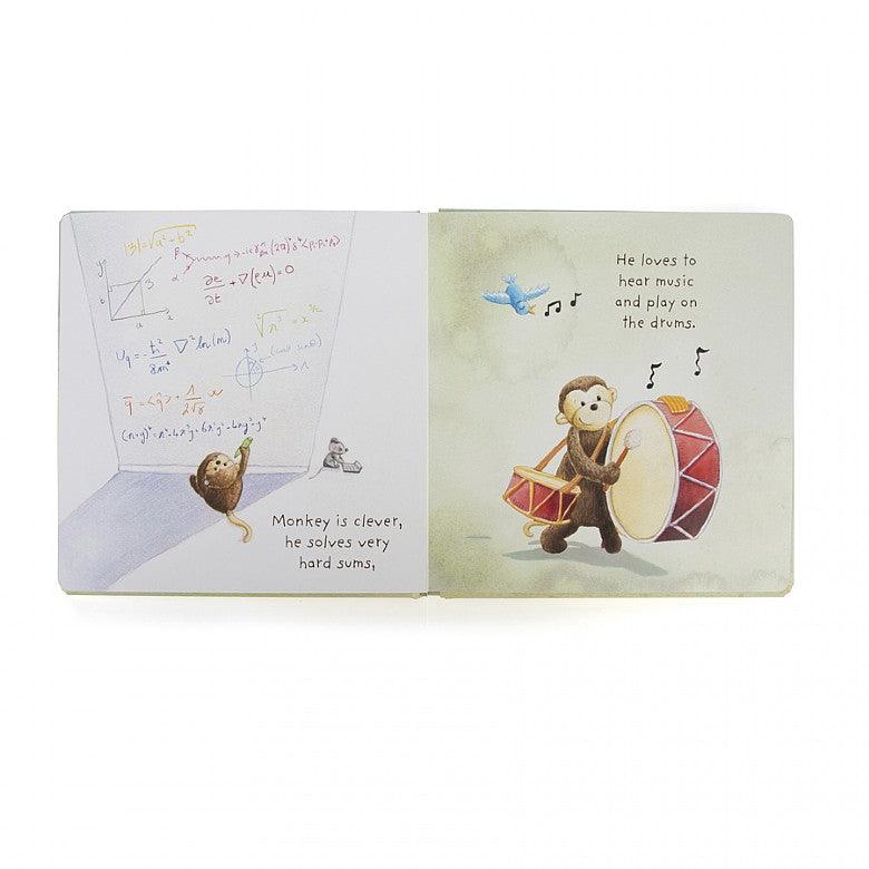 Jellycat I Know A Monkey Board Book