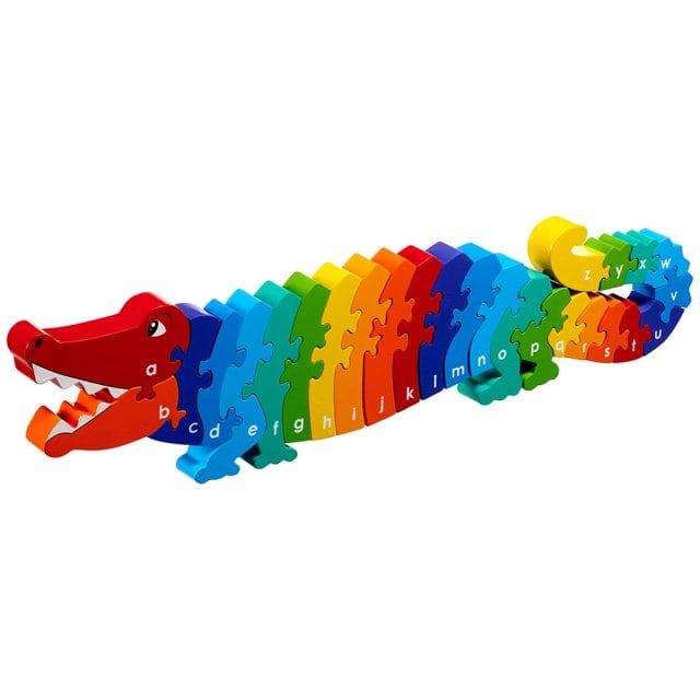 Lanka Kade A-Z Conga the Crocodile Alphabet Jigsaw. Fair Trade Wooden Toy. Say It Baby Gifts