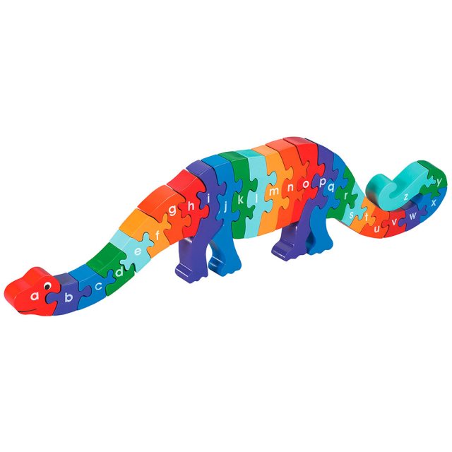 Lanka Kade A-Z Dinosaur Alphabet Jigsaw. Fair Trade Wooden Toy. Say It Baby Gifts
