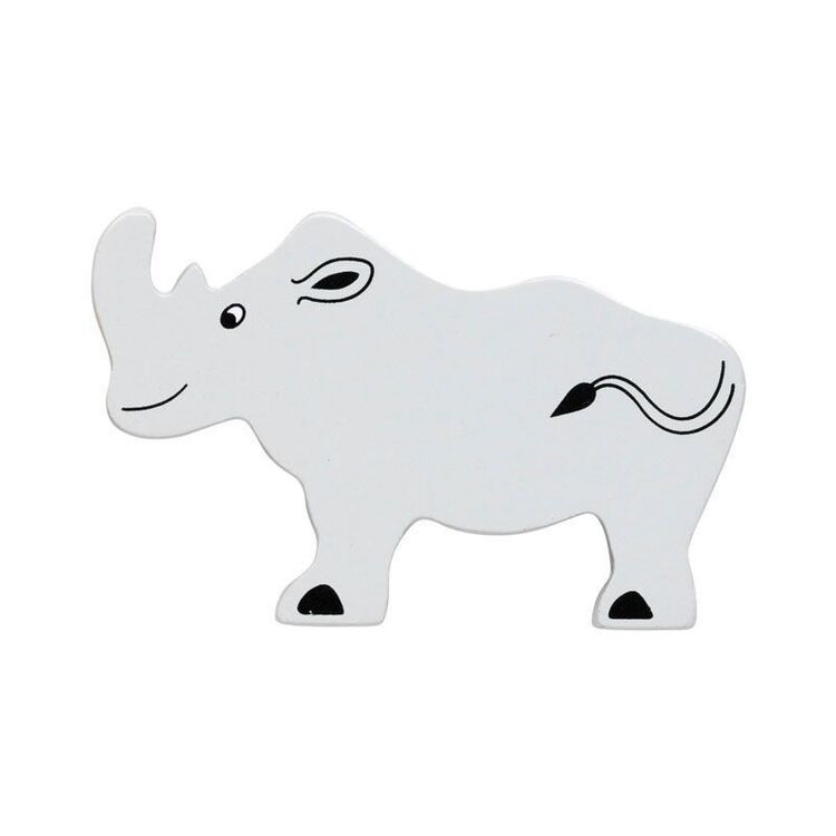 Lanka Kade Painted Wooden Rhino Toy
