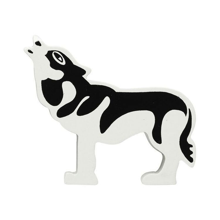 Lanka Kade Painted Wooden Wolf Toy
