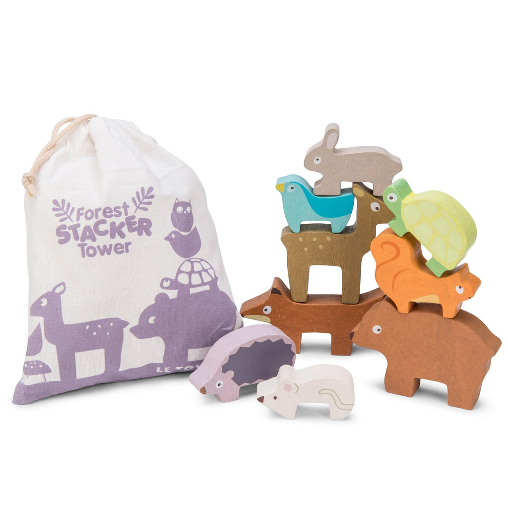 Le Toy Van Forest Stacker Tower & Bag - Say It Baby 