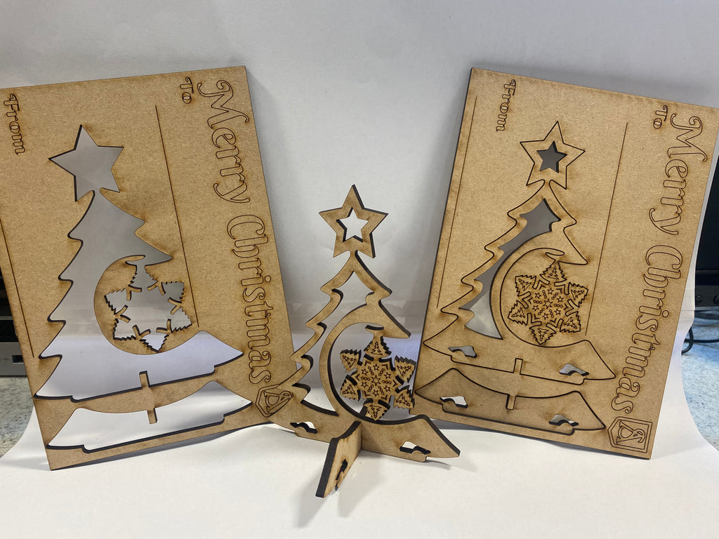 Strathaven Artisan Academy Wooden Christmas Tree Postcard - Say It Baby Gifts