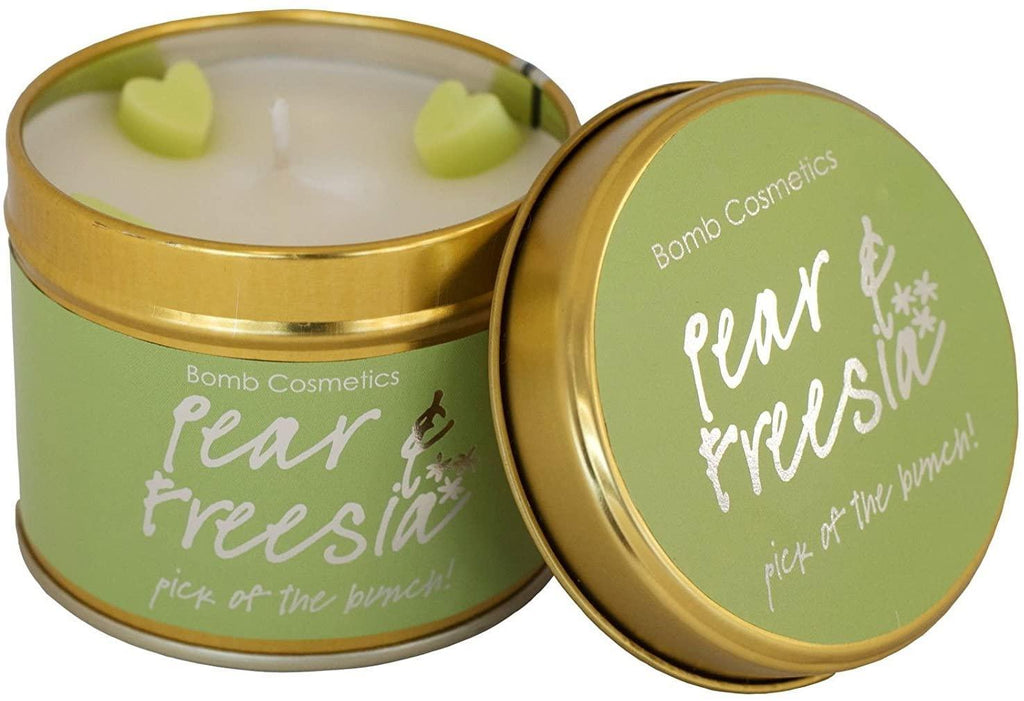 Pear and Fressia Tin Candle - Say It Baby 