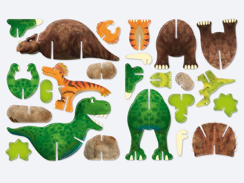 Dinosaur Roar Eco-Friendly Pop Out Play Set - Say It Baby 
