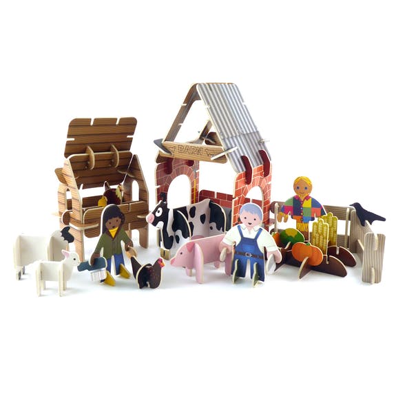 Fun on the farm with this brilliant Farmyard Eco-Friendly Build and Play Set by Playpress. Plastic Free Play. Eco Friendly Toy. Say It Baby Gifts