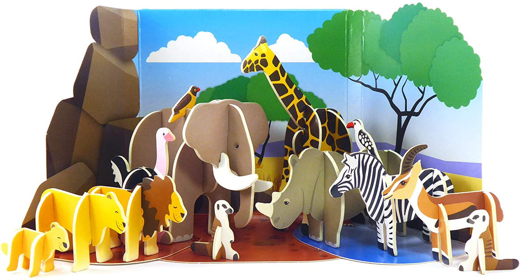 Savannah Animals Eco-Friendly Build and Play Set - Say It Baby 