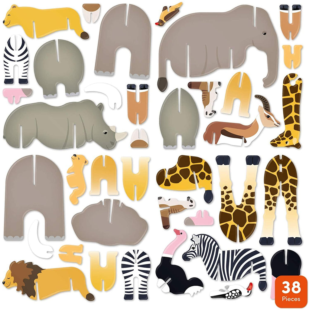 Savannah Animals Eco-Friendly Build and Play Set - Say It Baby 