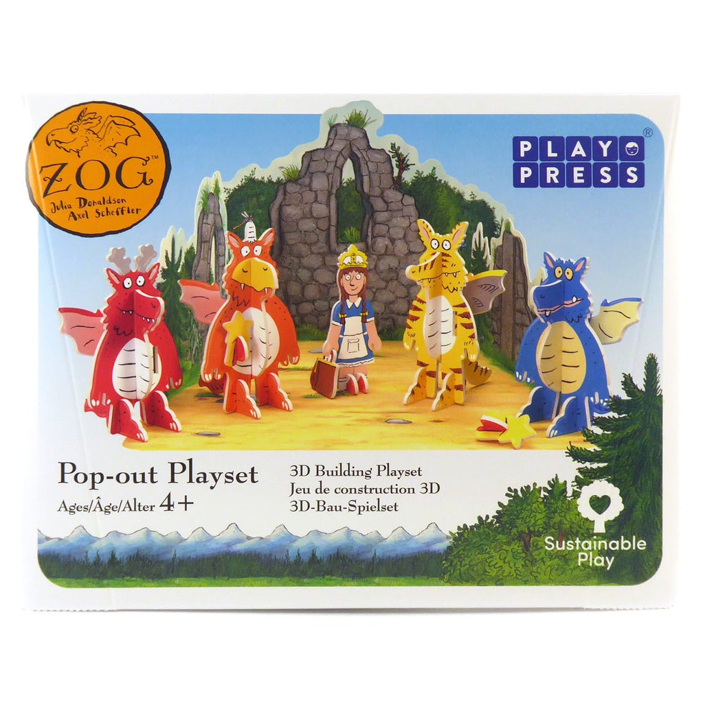 Based on the bestselling children's book, this fantastic Zog Eco-Friendly Pop Out Play Set by Playpress features Zog, his classmates and Princess Pearl. Plastic Free. Say It Baby Gifts