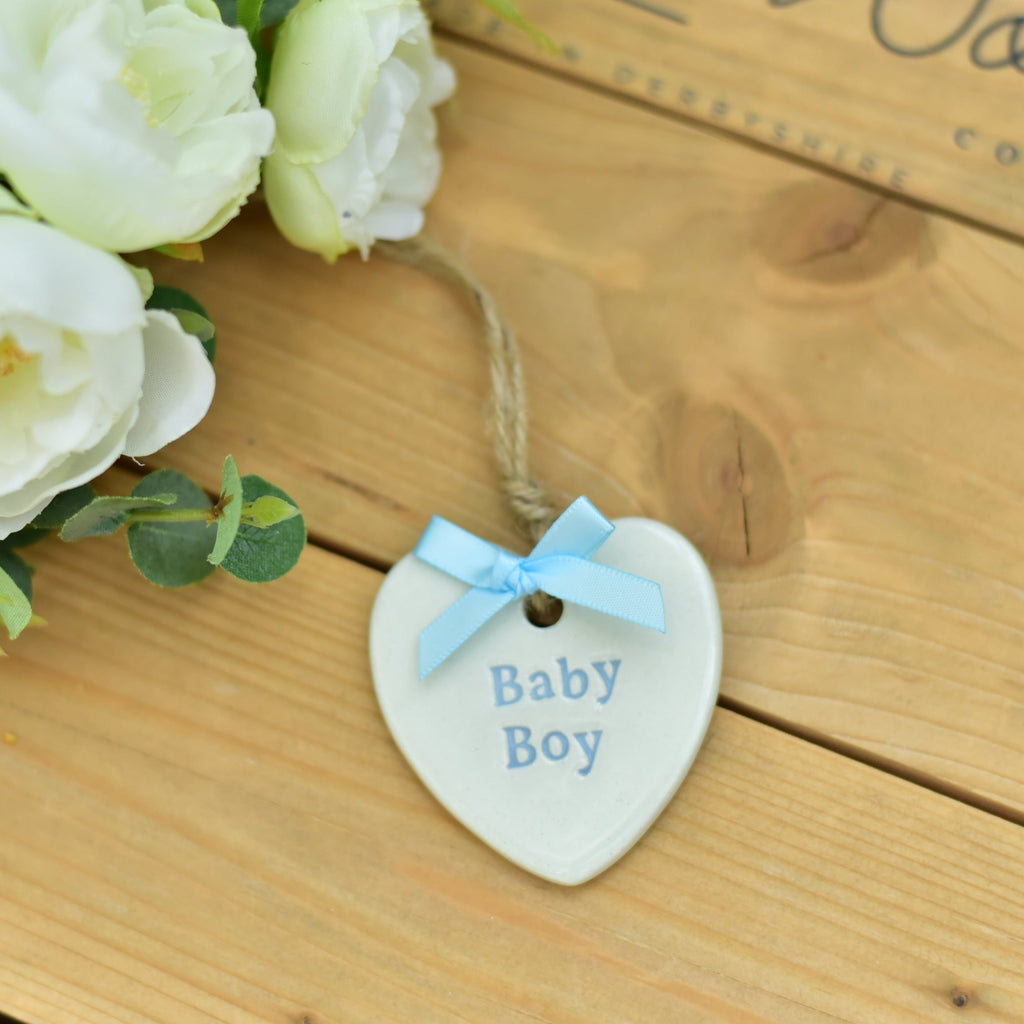 Pookie Wookie Baby Boy Ceramic Heart - Say It Baby 