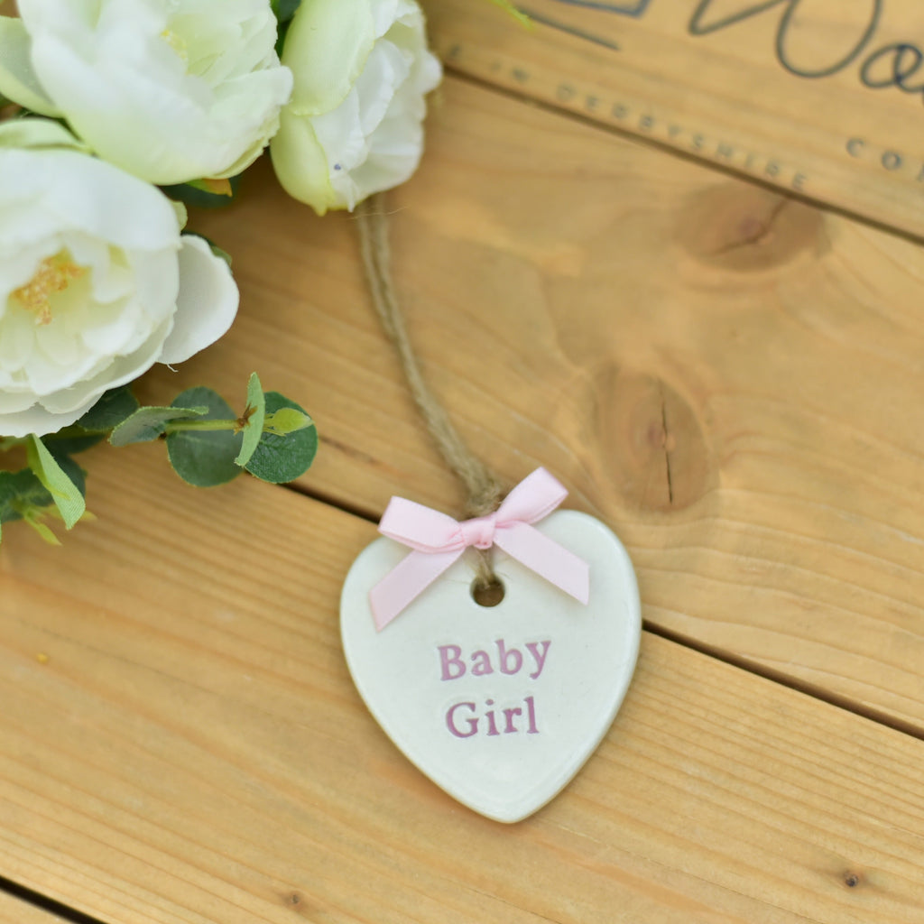 Pookie Wookie Baby Girl Ceramic Heart - Say It Baby 