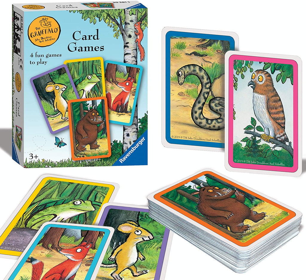 The Gruffalo Card Game. 4 in 1 games by Ravensburger. Say It Baby Gifts Play snap, happy families, swap and pairs.