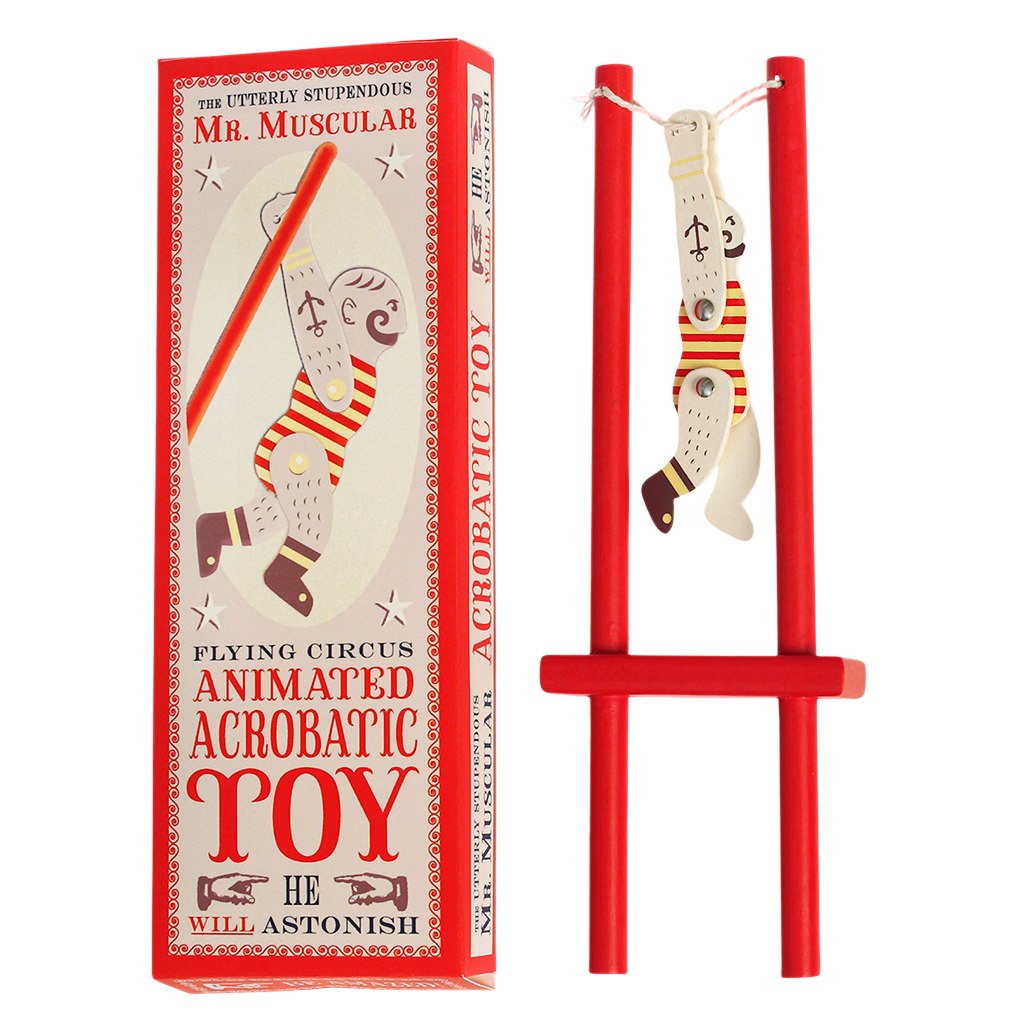 Mr Muscular Wooden Acrobatic Toy by Rex London. Sold by Say It Baby Gifts