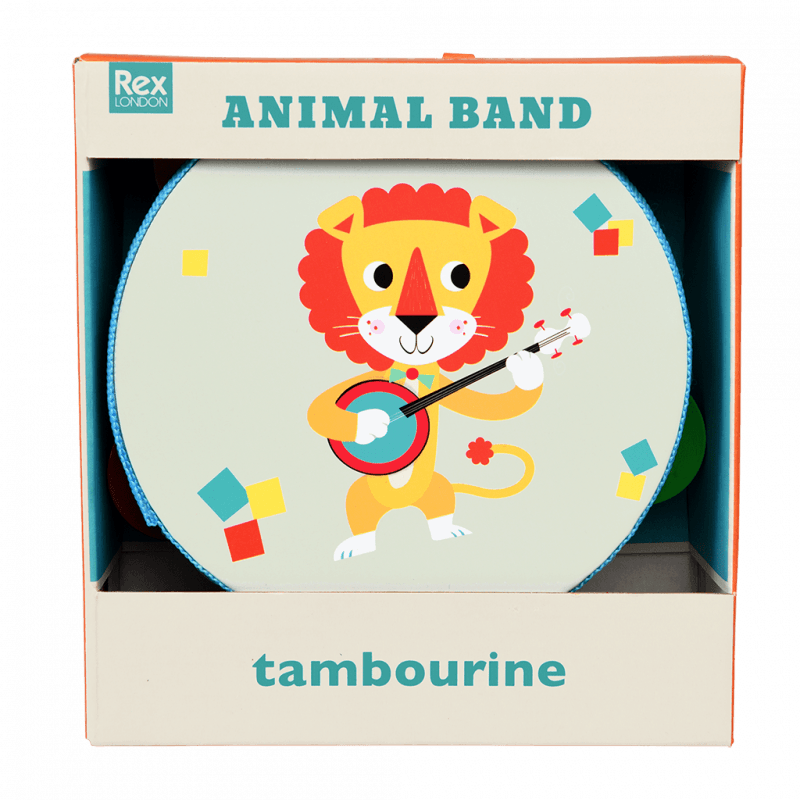 This Animal Band Tambourine by Rex London is a great way of introducing music to little ones! Sold by Say It Baby Gifts