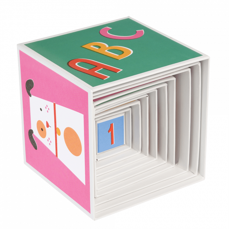 Happy Life Stacking Blocks - Bright, educational and fun, this lovely box of stacking blocks is a great gift. Rex London. Sold by Say It Baby Gifts