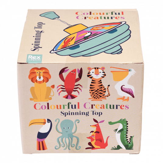 Rex London Colourful Creatures Metal Spinning Top
