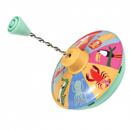 Rex London Colourful Creatures Metal Spinning Top