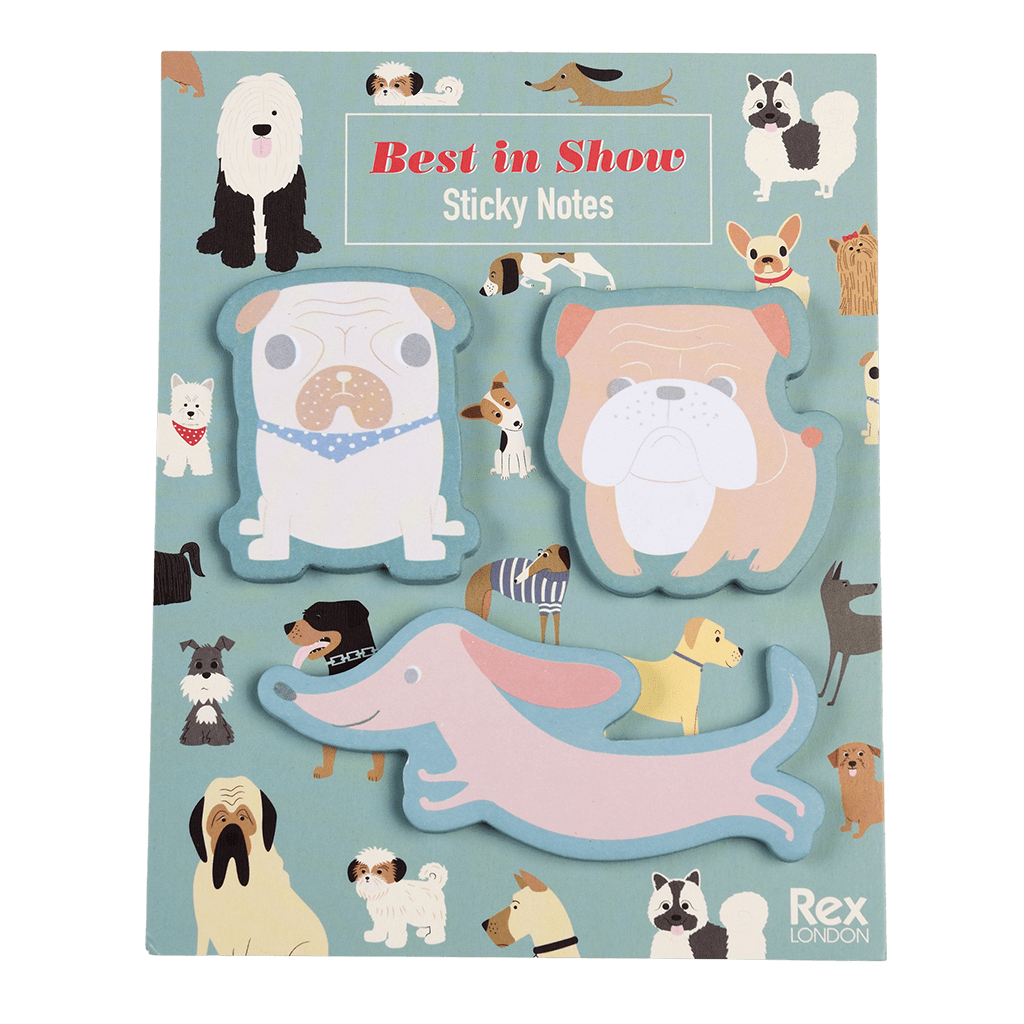 Rex London Best in Show Sticky Notes -These cute dog-shaped sticky notes are perfect for jotting down notes and reminders, or marking your place in a book. Sold by Say It Baby Gifts