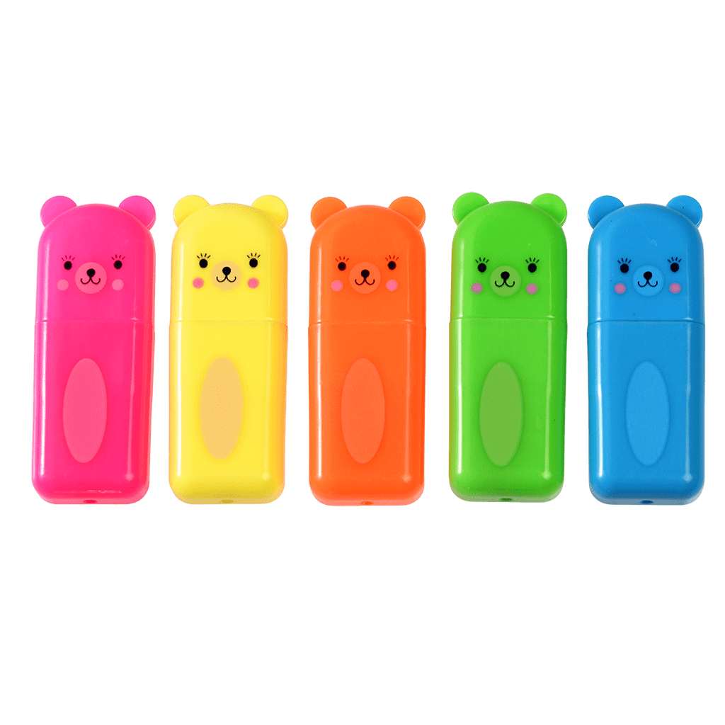Rex London Bear Highlighters (Set of 5) Say It Baby Gifts