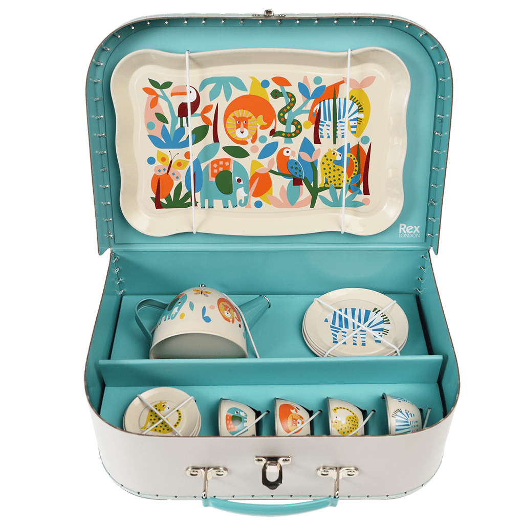 It's time for afternoon tea! This fabulous Rex London Wild Wonders Tea Party Set is a brilliant imaginative gift for young children. Sold by Say it Gifts. packaged in a handy suitcase, easy to tidy and store.