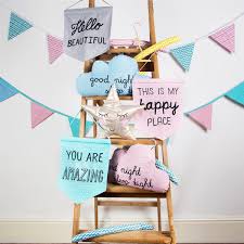 Sass & Belle Good Night Sleep Tight Pink Cloud Cushion - Say It Baby 