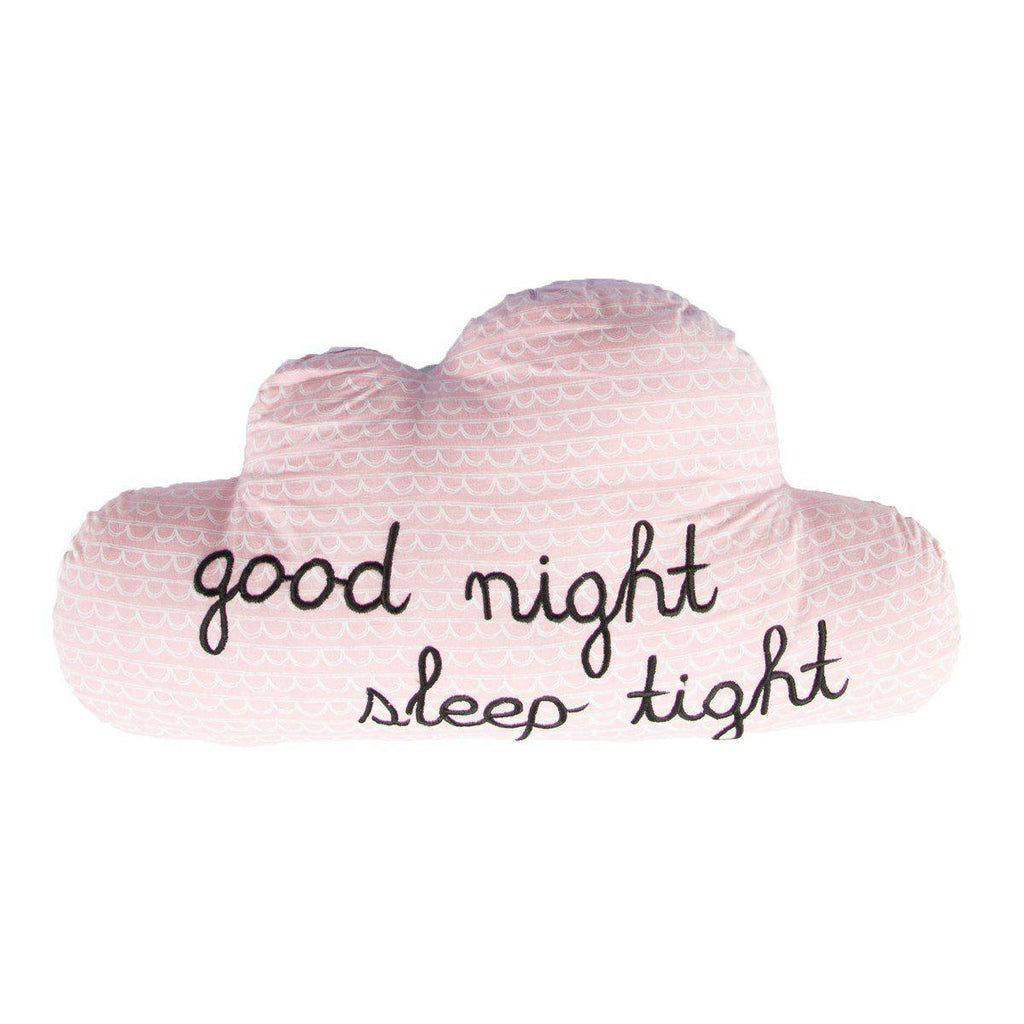 Sass & Belle Good Night Sleep Tight Pink Cloud Cushion - Say It Baby 