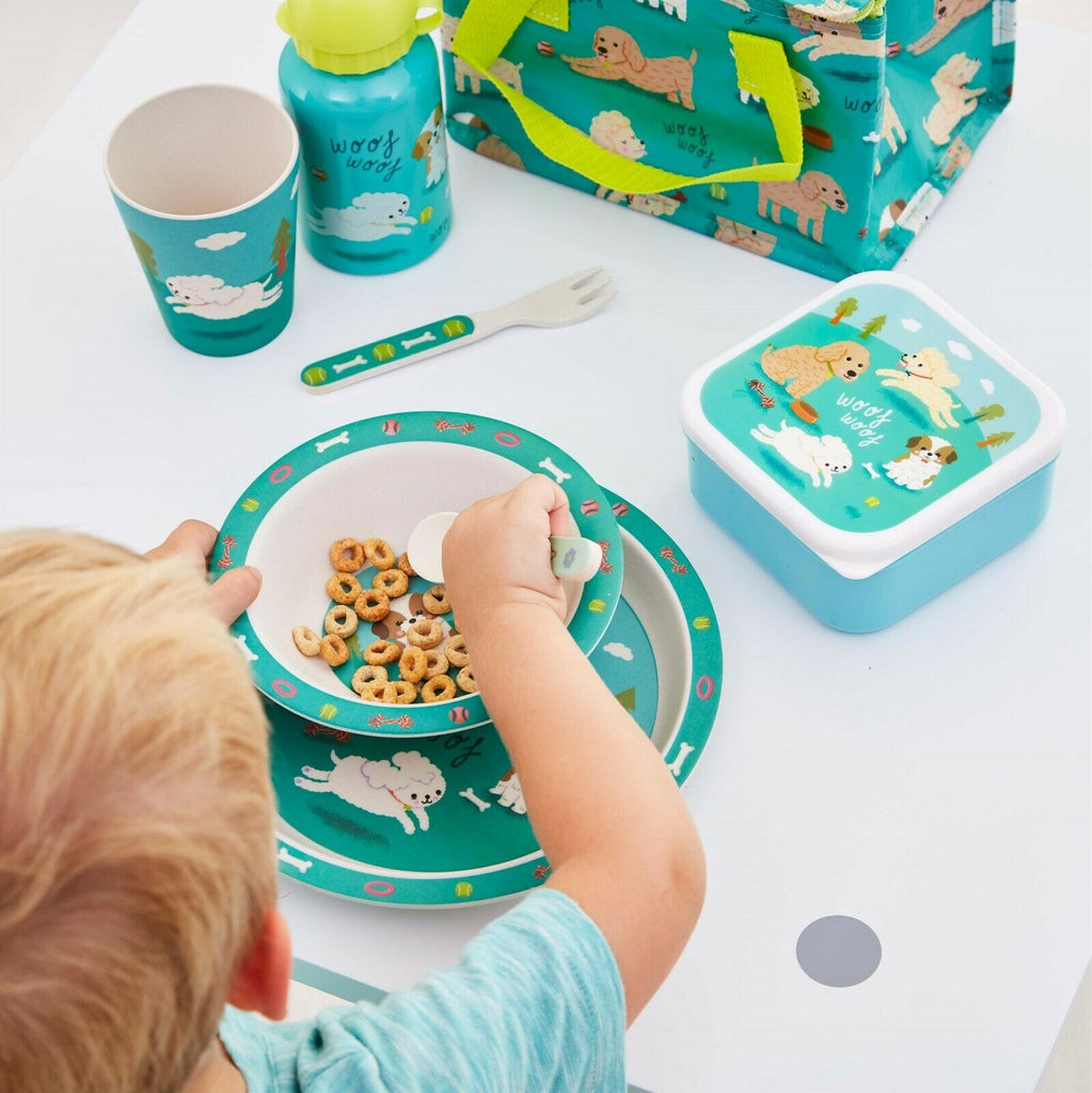 Sass & Belle Puppy Dog Playtime Bamboo Tableware Set - Say It Baby 
