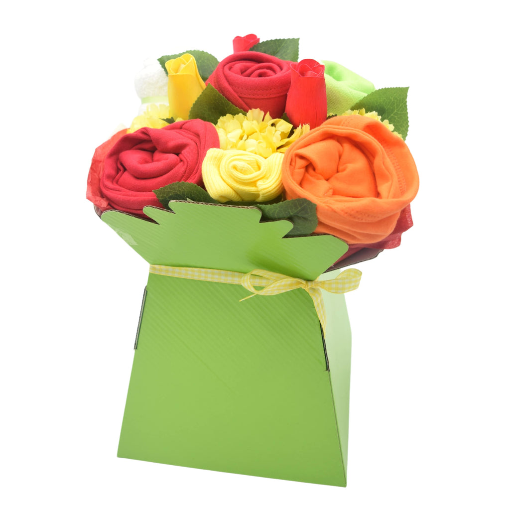 Say It Baby - Bright Baby Clothes Bouquet - A gorgeous unisex baby gift