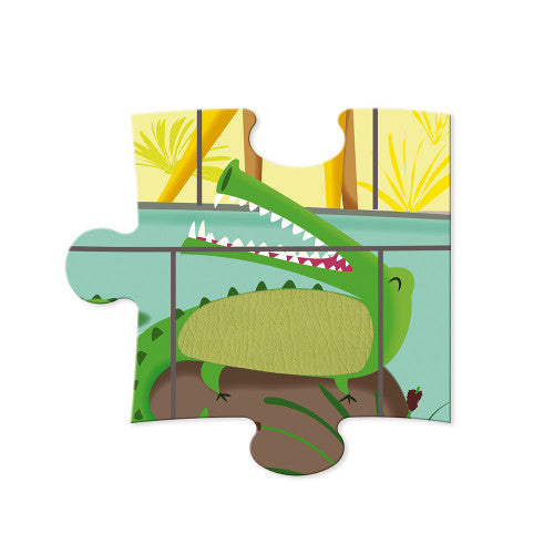 Janod A Day At The Zoo Tactile Puzzle. Crocodile