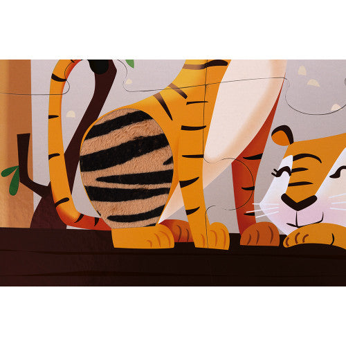 Janod A Day At The Zoo Tactile Puzzle. Tiger fur