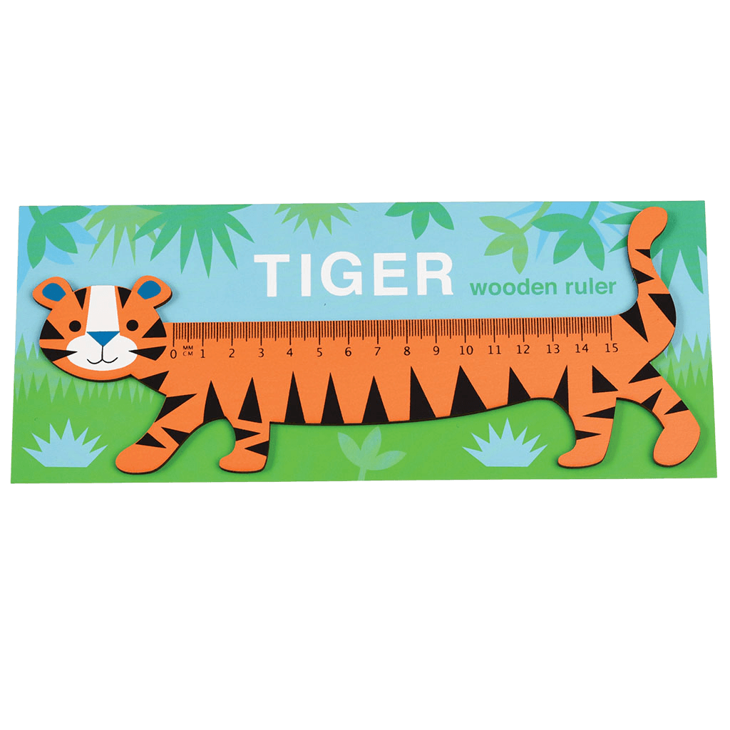 Rex London Tiger Wooden Ruler - Say It Baby Gifts