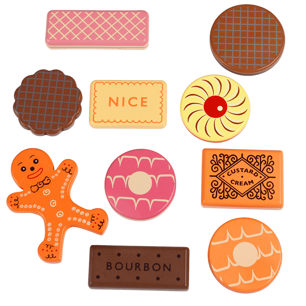 Traditional Wooden Tea Party Biscuits by Rex London. Say It Baby Gifts. Great kids gift